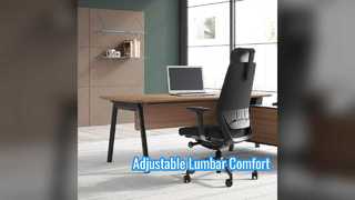 Silla de oficina de malla lumbar ajustable para mayor comodidad