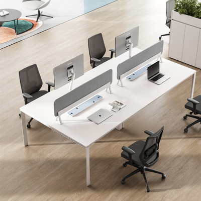 MC3.0 Estación de trabajo de oficina Escritorio de 4 personas Mesa de oficina Diseño moderno con pantalla de escritorio