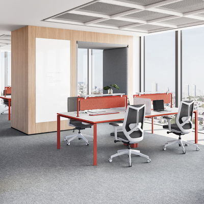 comprar MC3.0 Diseño elegante Estación de trabajo de oficina de 4 asientos con paneles de privacidad y pegboard online manufacture