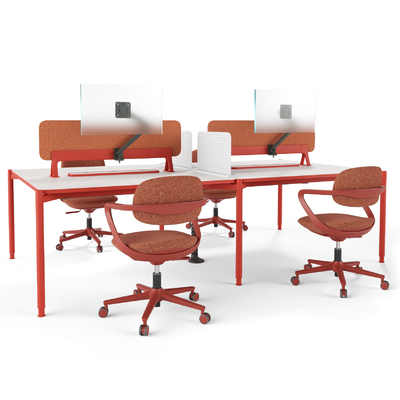 comprar Flexible Personalizado Rectangular 4 Personas Oficina Estación de trabajo Escritorio Diseño elegante Contemporáneo online manufacture