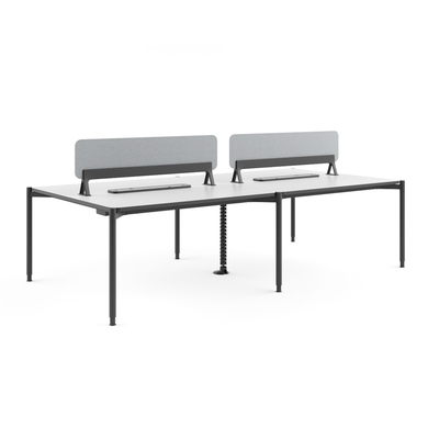 comprar FLEX 4 personas oficina de doble cara estación de trabajo escritorio de altura ajustable con superficie de madera ligera lisa online manufacture