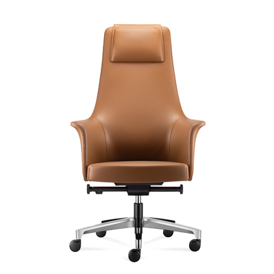 comprar Sillones de oficina de lujo de cuero con ruedas y altura ajustable online manufacture